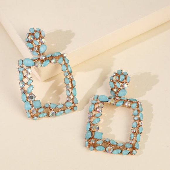 Jewelry - Stained glass studded earrings